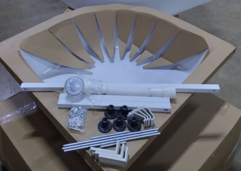Душовий піддон високий Mixxus Strong ST01-90x90x40 з сифоном напівкруглий діаметр зливу 52 мм (MI81 MI8160 фото