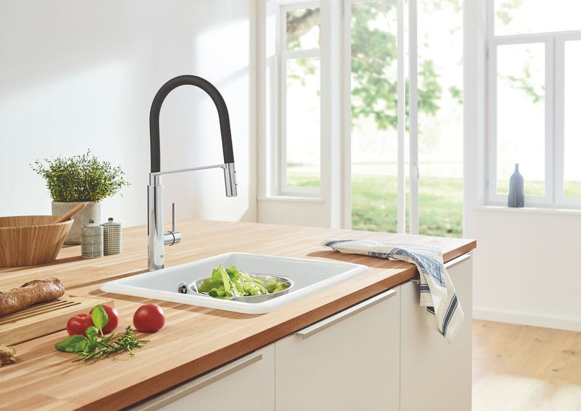Змішувач для кухні з гнучким виливом Grohe Concetto new (31491000) 31491000 фото