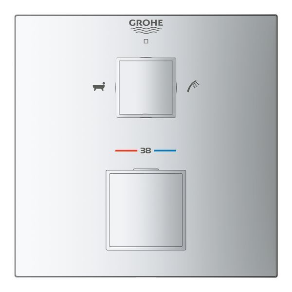 Термостат прихованого монтажу на 2 споживача Grohe Grohtherm Cube (24155000) 24155000 фото