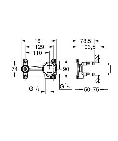 Прихована частина змішувача для раковини із джойстиком Grohe Non Rapido OHM (23429000) 23429000 фото
