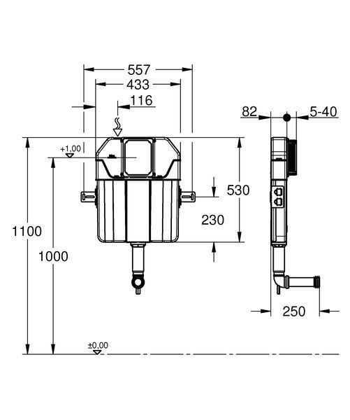 Бачок прихованого монтажу Grohe Flushing cistern solo (39682000) 39682000 фото