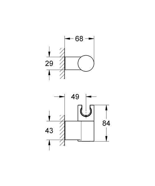 Настінний тримач для ручного душу Grohe Rainshower neutral (27055000) 27055000 фото