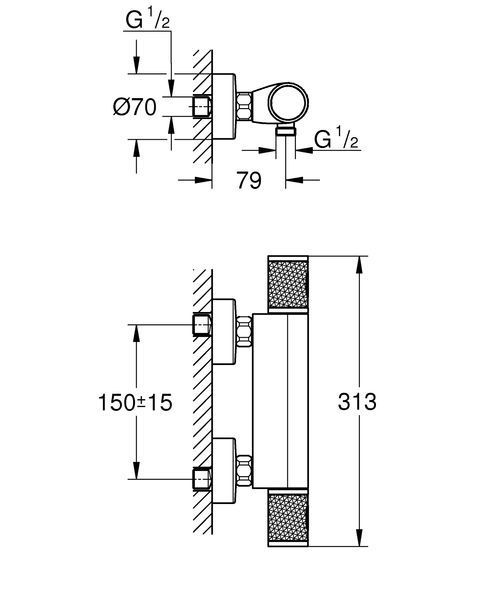 Термостат для душу Grohe Grohtherm 1000 Performance (34776000) 34776000 фото