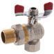 Кран з американкою 1/2" СК червоний кутовий (SK0022) SK0022 фото 2