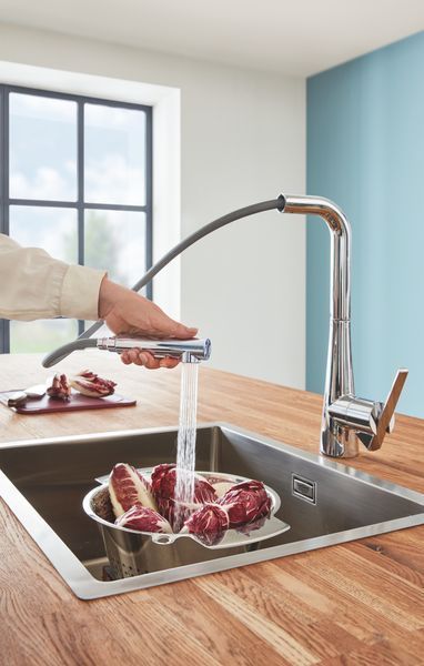Змішувач для кухні з висувним виливом Grohe Zedra (32553002) 32553002 фото