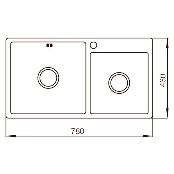 Мийка Mixxus MX7843-220x1.0-PVD-Black (MX0565) MX0565 фото