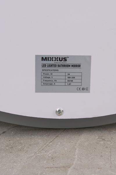 Дзеркало Mixxus PLAIN MC10-80 з Led Touch, Anti-fog, димером, регулятором яскравості, годинником (M MI6932 фото