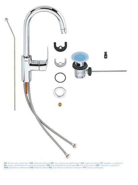Змішувач для раковини L-розміру Grohe Eurosmart (23537002) 23537002 фото