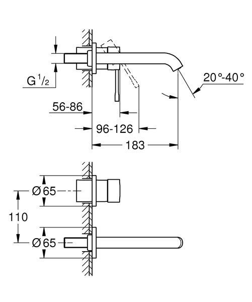 Змішувач для раковини прихованого монтажу Grohe Essence New (19408001) 19408001 фото