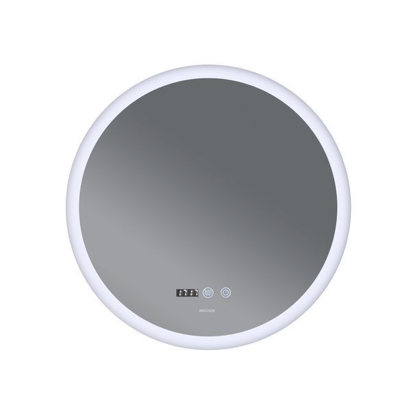 Дзеркало Mixxus PLAIN MC10-80 з Led Touch, Anti-fog, димером, регулятором яскравості, годинником (M MI6932 фото