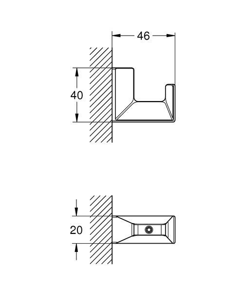 Гачок для халата Grohe Selection Cube (40782000) 40782000 фото