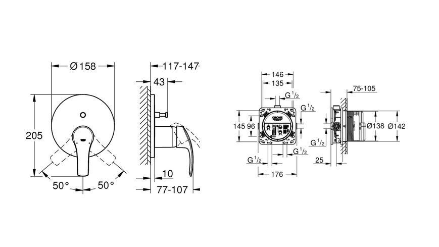 Душова система Grohe Grohtherm SmartControl (26416SC3) 26416SC3 фото