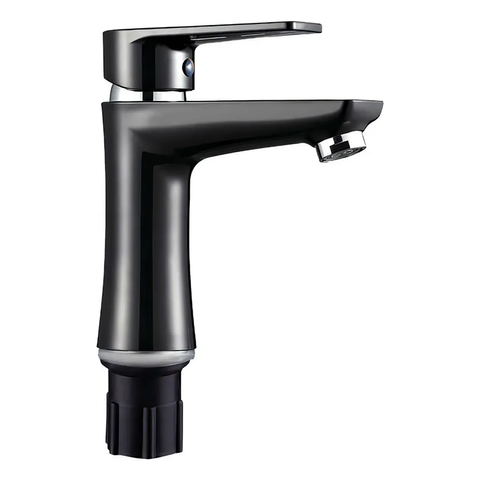 Змішувач для умивальника Plamix Oscar-001 Black (з підведенням) (PM0613) PM0613 фото