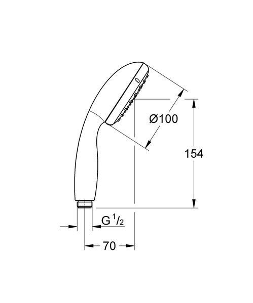 Ручний душ, 1 режим струменя Grohe New Tempesta Classic (27852001) 27852001 фото