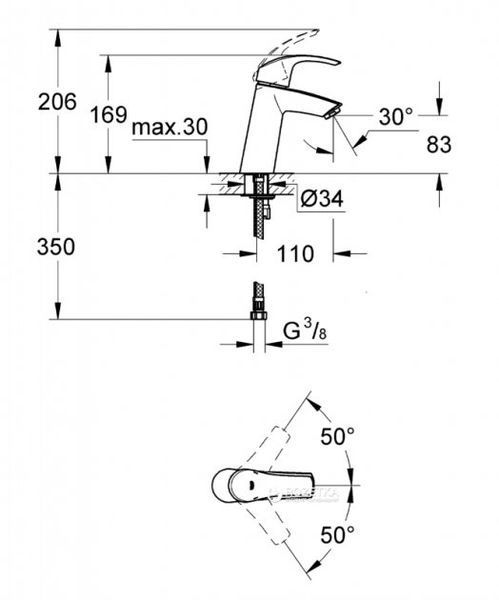 Набір змішувачів Grohe Eurosmart M-Size (123248MK) 123248MK фото