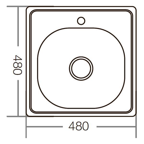 Мийка кухонна Zerix Z4848-06-160E (Satin) (ZM0557) ZM0557 фото
