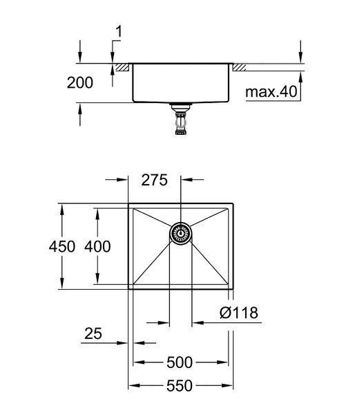 Мийка для кухні із нержавіючої сталі Grohe K700 (31726SD0) 31726SD0 фото