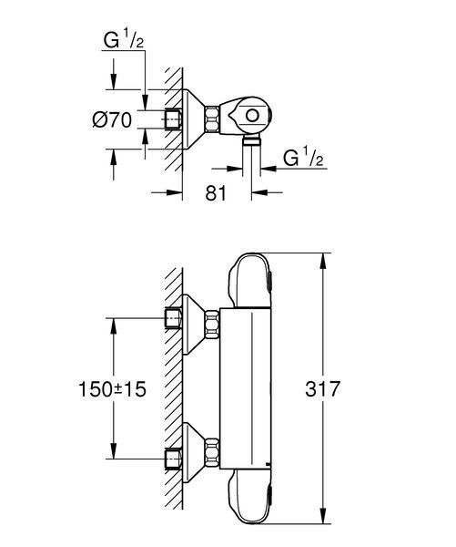 Термостат для душу Grohe Grohtherm 1000 New (34143003) 34143003 фото