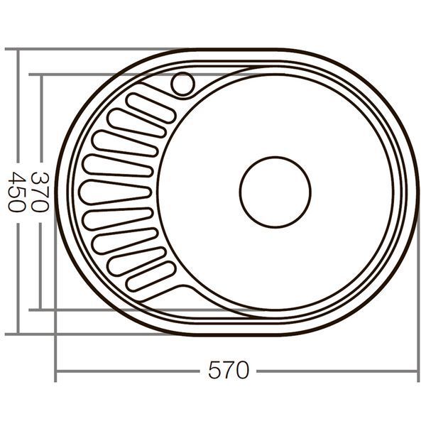 Мийка кухонна ZERIX Z5745-06-160E (satin) (ZX1588) ZX1588 фото