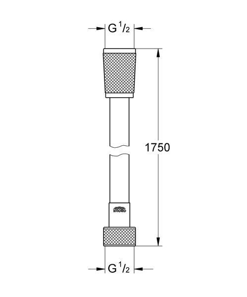 Душовий шланг 1750 Grohe Silverflex (28388000) 28388000 фото