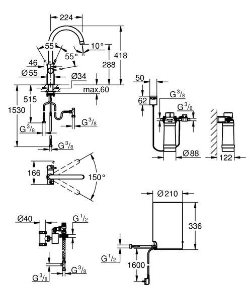 Змішувач і бойлерна система M-розміру Grohe Red II (30083001) 30083001 фото