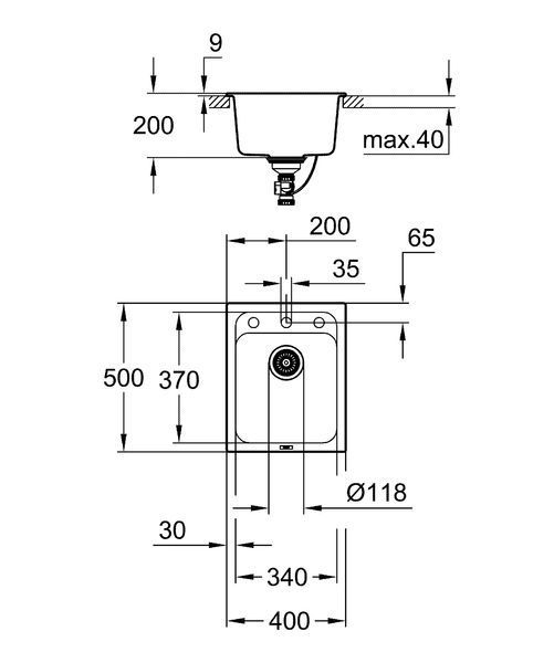 Композитна мийка для кухні Grohe K700 (31650AP0) 31650AP0 фото