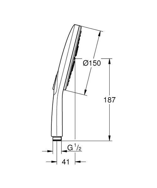 Ручний душ, 3 режими струменя Grohe Rainshower SmartActive (26553000) 26553000 фото